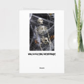 ハロウィーンのスケルトングリーティングカード カード (裏面)