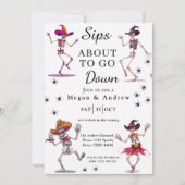 ハロウィーンのスケルトンダンス 招待状 (正面)