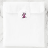 ハロウィーンのスケルトンバブルティー ラウンドシール (バッグ)