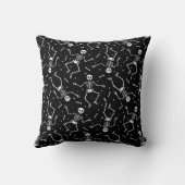 ハロウィーンのスケルトンパターン クッション (裏面)