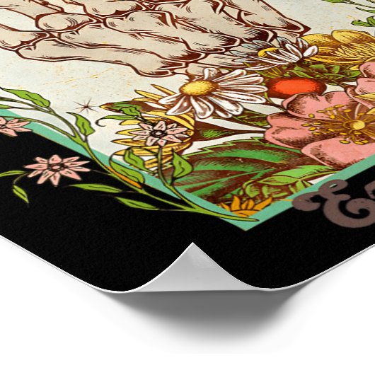 ハロウィーンのスケルトン乾いた骨来生きバイブルバー ポスター (角)