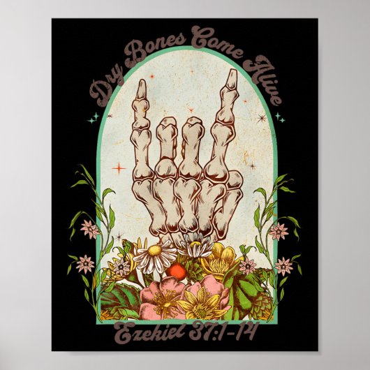 ハロウィーンのスケルトン乾いた骨来生きバイブルバー ポスター (正面)