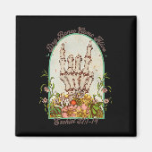 ハロウィーンのスケルトン乾いた骨来生きバイブルバー マグネット (正面)