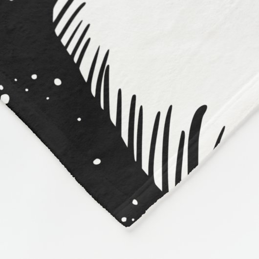 ハロウィーンのスケルトン宇宙飛行士 フリースブランケット (角)