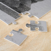 ハロウィーンのスケルトン座り解剖学 ジグソーパズル (側面)