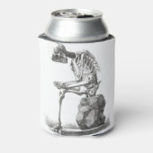 ハロウィーンのスケルトン座り解剖学 缶クーラー (缶裏面)