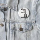 ハロウィーンのスケルトン座り解剖学 缶バッジ (インサイチュ)