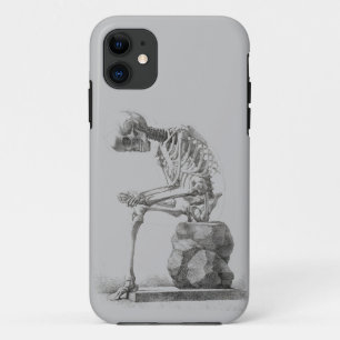 ハロウィーンのスケルトン座り解剖学 iPhone 11 ケース