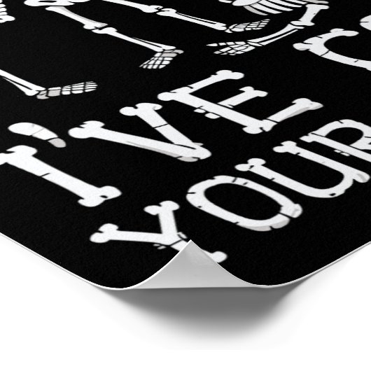 ハロウィーンのスケルトン得はCkのコスチュームを持つ男性を持ち去る ポスター (角)