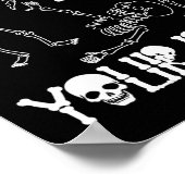 ハロウィーンのスケルトン得はCkのコスチュームを持つ男性を持ち去る ポスター (角)