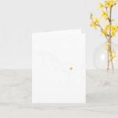 ハロウィーンのスケルトン手ねこおもしろいブーコスチューム猫 カード (黄色い花)