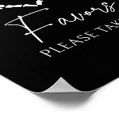 ハロウィーンのスケルトン手ベビーシャワーの好意サイン ポスター (角)