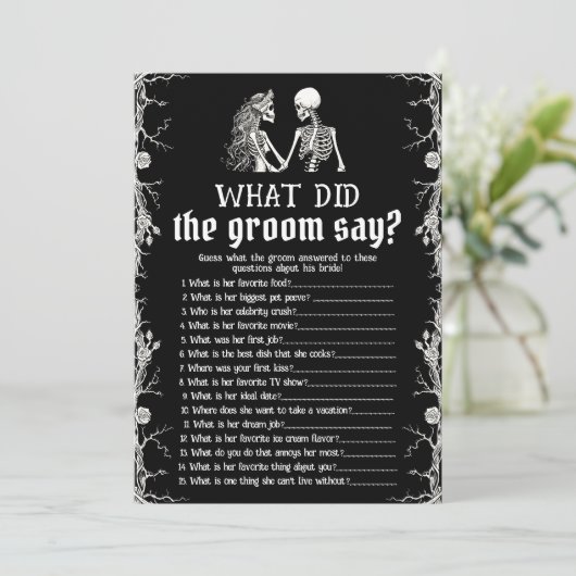ハロウィーンのスケルトン新郎は何と言ったゲーム 招待状 (スタンド正面)