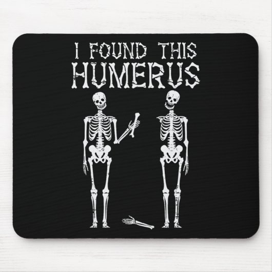 ハロウィーンのスケルトン私はハメロスのおもしろい衣装Mを見つけた マウスパッド (正面)