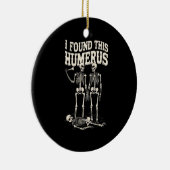 ハロウィーンのスケルトン私はハメロスの衣装を見つけおもしろいた セラミックオーナメント (右)