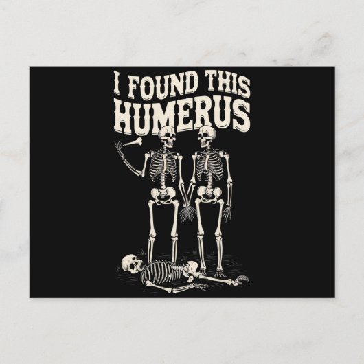 ハロウィーンのスケルトン私はハメロスの衣装を見つけおもしろいた ポストカード (正面)