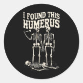 ハロウィーンのスケルトン私はハメロスの衣装を見つけおもしろいた ラウンドシール (正面)