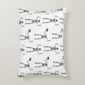 ハロウィーンのスケルトン，トリックまたは治療，ブー アクセントクッション (正面(垂直))