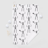 ハロウィーンのスケルトン，トリックまたは治療，ブー ゴルフタオル (インサイチュ)