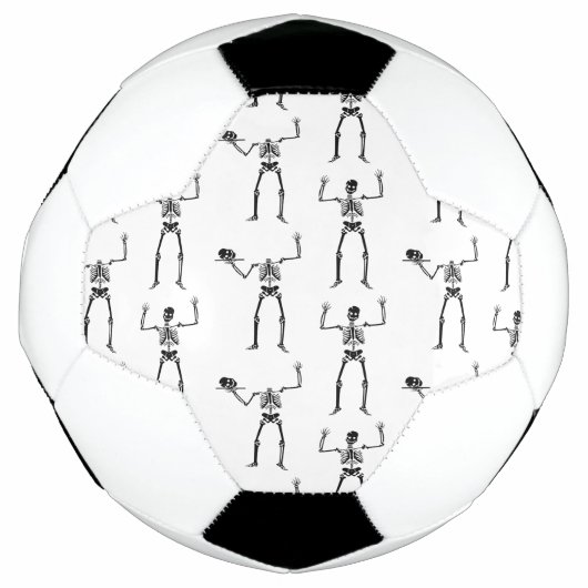 ハロウィーンのスケルトン，トリックまたは治療，ブー サッカーボール (正面)