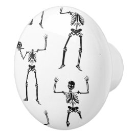 ハロウィーンのスケルトン，トリックまたは治療，ブー セラミックノブ