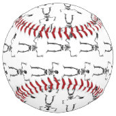 ハロウィーンのスケルトン，トリックまたは治療，ブー ソフトボール (正面)