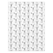 ハロウィーンのスケルトン，トリックまたは治療，ブー テーブルクロス (正面)