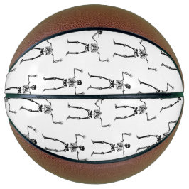 ハロウィーンのスケルトン，トリックまたは治療，ブー バスケットボール