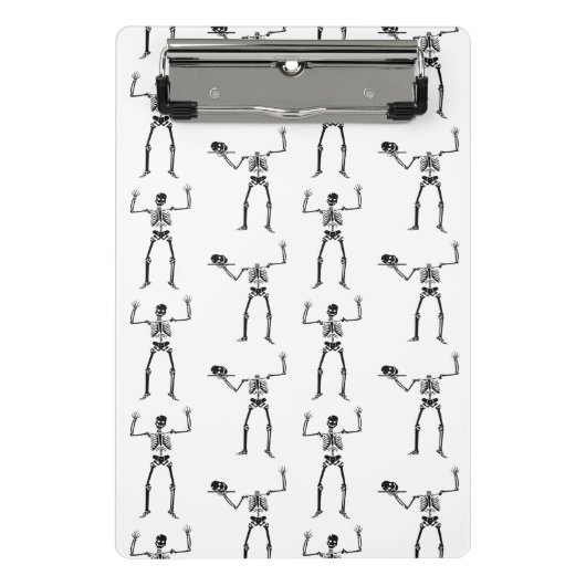 ハロウィーンのスケルトン，トリックまたは治療，ブー ミニクリップボード (正面)