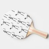 ハロウィーンのスケルトン，トリックまたは治療，ブー 卓球ラケット (横)
