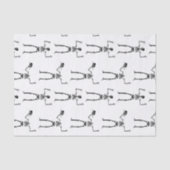 ハロウィーンのスケルトン，トリックまたは治療，ブー 薄葉紙 (正面)