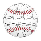 ハロウィーンのスケルトン，トリックまたは治療，ブー 野球ボール (裏面)