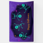 ハロウィーンのスケルトン 横断幕 (縦)