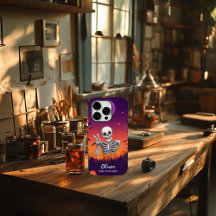 ハロウィーンのスケルトン「骨は野生になろう!」 和平サイン