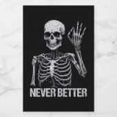 ハロウィーンのスケルトン – Never Better I フードラベル (シングルラベル)