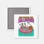 ハロウィーンのスケルトンSを待っおもしろいてい不気味る マグネット (正面/裏面)