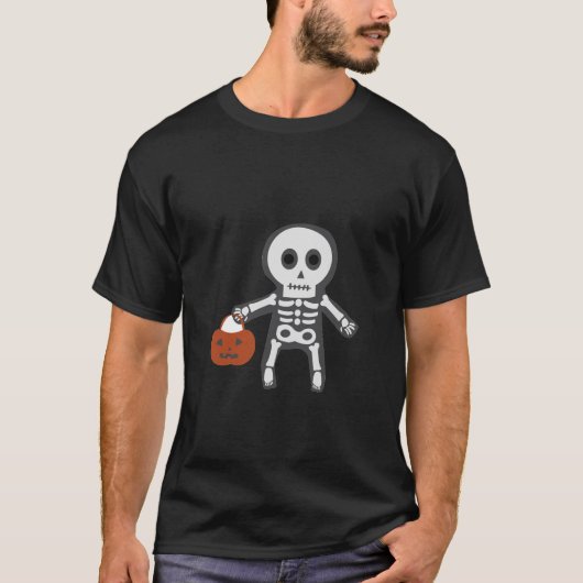 ハロウィーンのスケルトンTシャツ Tシャツ (正面)