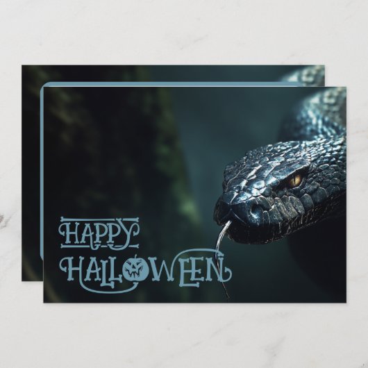 ハロウィーンのスススポキーの驚き 招待状 (正面/裏面)