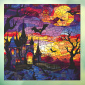 ハロウィーンのステンドグラスのアートウィンドウクリング ウィンドウサイン (シート3)