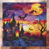 ハロウィーンのステンドグラスのアートウィンドウクリング ウィンドウサイン (シート2)