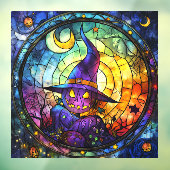 ハロウィーンのステンドグラスのスチームパンク窓の執着 ウィンドウサイン (シート3)