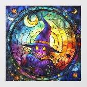 ハロウィーンのステンドグラスのスチームパンク窓の執着 ウィンドウサイン (シート)