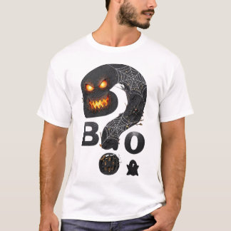ハロウィーンのスパイダーウェブグリフがブーと共に Tシャツ