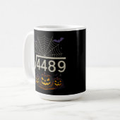 ハロウィーンのスプーキーな数学デザイン √4489 コーヒーマグカップ (正面左)