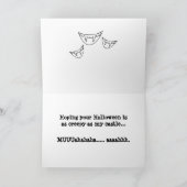 ハロウィーンのスプークフェスト折り畳みグリーティングカード カード (内部)