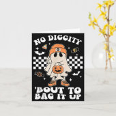 ハロウィーンのスリリングな幽霊 Diggity Bout To Bag Up カード (黄色い花)
