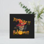 ハロウィーンのゾッとする怖いパーティーバッシュにご注意 招待状 (スタンド正面)