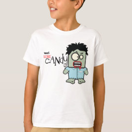 ハロウィーンのゾンビはお菓子が欲しい Tシャツ