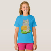 ハロウィーンのゾンビ猫 Tシャツ (正面フル)