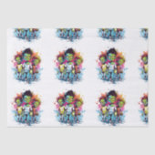 ハロウィーンのゾンビ衣装の子供 薄葉紙 (正面)